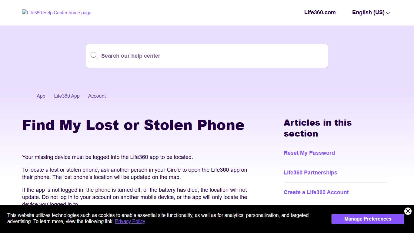 Find My Lost or Stolen Phone – Life360